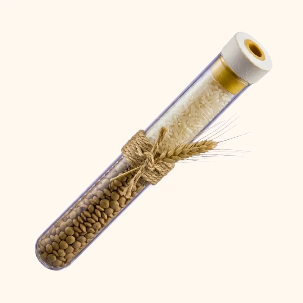 Tubo de arroz y lentejas de la abundancia